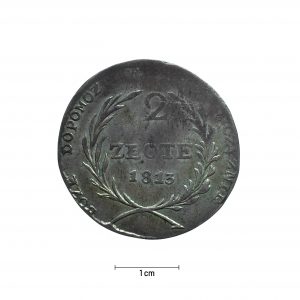 0773 zbiory numizmatyczne st. kadyiego; księstwo warszawskie (1813); 2 złote zamość- rewers