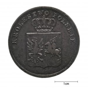 0836 zbiory numizmatyczne st. kadyiego; królestwo polskie (1831); 5 złotych – awers