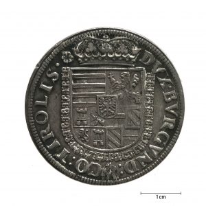 0908 zbiory numizmatyczne st. kadyiego; ferdynand arcyksiążę austriacki; talar bez daty – rewers