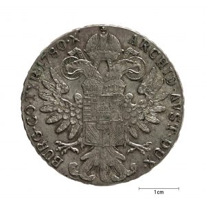 0913 zbiory numizmatyczne st. kadyiego; maria teresa cesarzowa austriacka (1780); talar - rewers