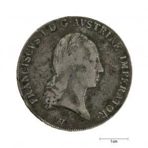 0915 zbiory numizmatyczne st. kadyiego; franciszek i cesarz austriacki (1818); talar - awers