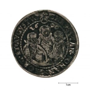 0920 zbiory numizmatyczne st. kadyiego; chrystian ii książę saski (1600); talar - awers