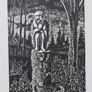 1539 A-H, Stanisław Witowski z Jasła, Rzeźba plenerowa w Bieszczadach, drzeworyt