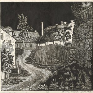 171 A-H, Stanisław Witowski z Jasła,  Stare Jasło, ul. Wałowa, drzeworyt