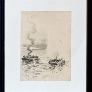 257 A-H, Seweryn Bieszczad, Puszczanie wianków, akwarela,