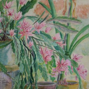 4537 A-H, Stanisław Witowski z Jasła, Kaktus w kwieciu, 1944, akwarele, 28 x 32,5 cm