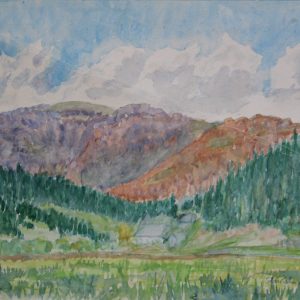 4545 A-H, Stanisław Witowski z Jasła, Jaworzyna jesienią, 1960, akwarele, 29,5 x 42 cm