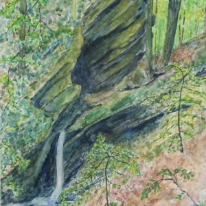 4551 A-H, Stanisław Witowski z Jasła, Skały na Podzamczu, Ruiny zamku Golesz, 1965, akwarele, 50 x 35 cm