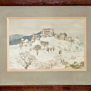 846 A-H, Seweryn Bieszczad, Zamek w Odrzykoniu, akwarela, 78x62 cm