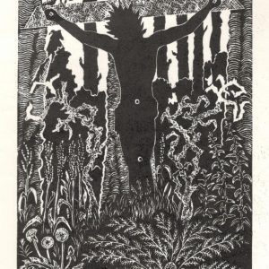 892 A-H, Stanisław Witowski z Jasła, Świątki w Bieszczadach, drzeworyt