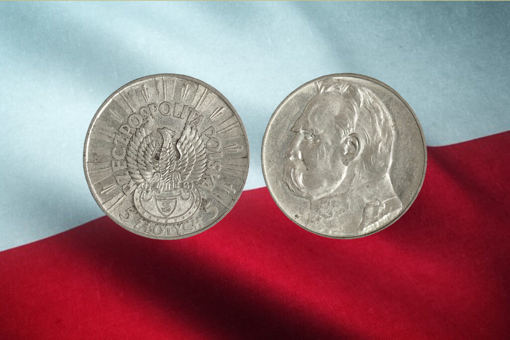 kolekcja numizmatyczna dr stanisława kadyiego –  piłsudski 5 złotych 1934 r.