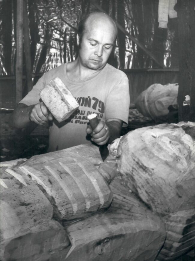 Antoni Bolek na plenerze w Turnie, 1979 r.