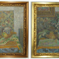 5502 AH, Jan Wodyński,  Martwa natura z ludowym garnuszkiem, 60x73, 1946, olej na płótnie - obrazek 2