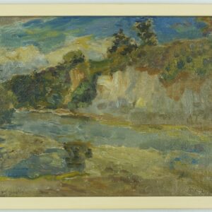 467 A-H, Jan Wodyński, Okolice Jasła, 1932, olej na dykcie