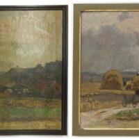 2958 A-H, Jan Wodyński, Przed burzą, 1953, olej na płótnie - obrazek 2