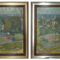5455 AH, Jan Wodyński,  Sopot,  olej na płótnie, 52x64 cm. - obrazek 2