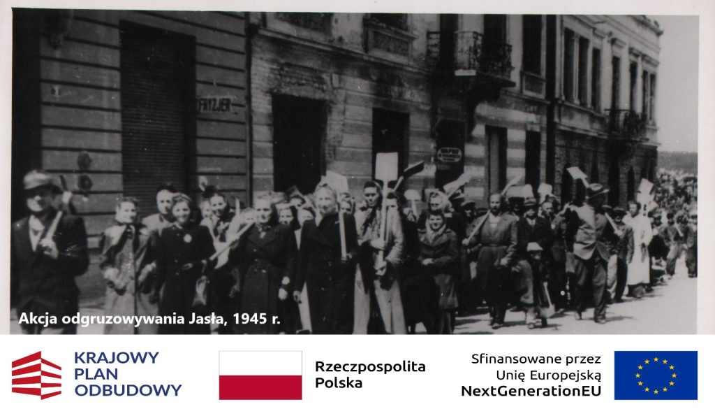 wirtualna wystawa "zniszczenie i odbudowa miasta jasła"