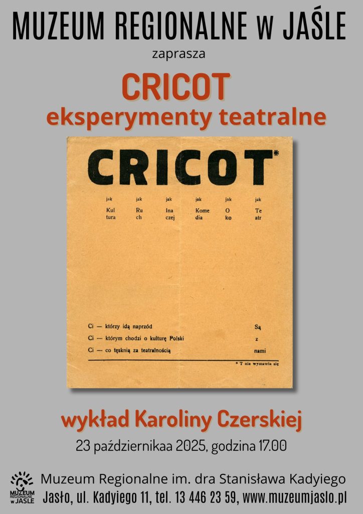 wykład "cricot - eksperymenty teatralne"