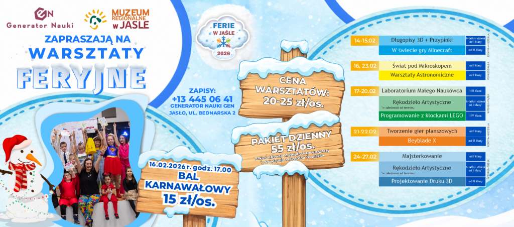 ferie zimowe z muzeum regionalnym w jaśle w genie