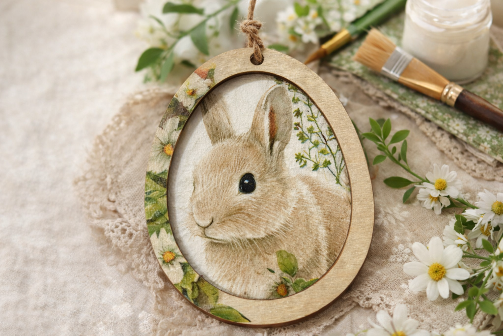 pisankowe zawieszki decoupage