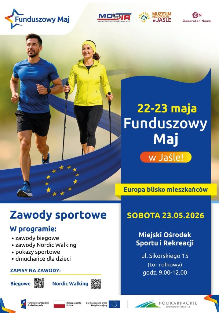sportowa sobota w jaśle! dołączcie do wydarzenia „funduszowy maj w jaśle – europa blisko mieszkańców”