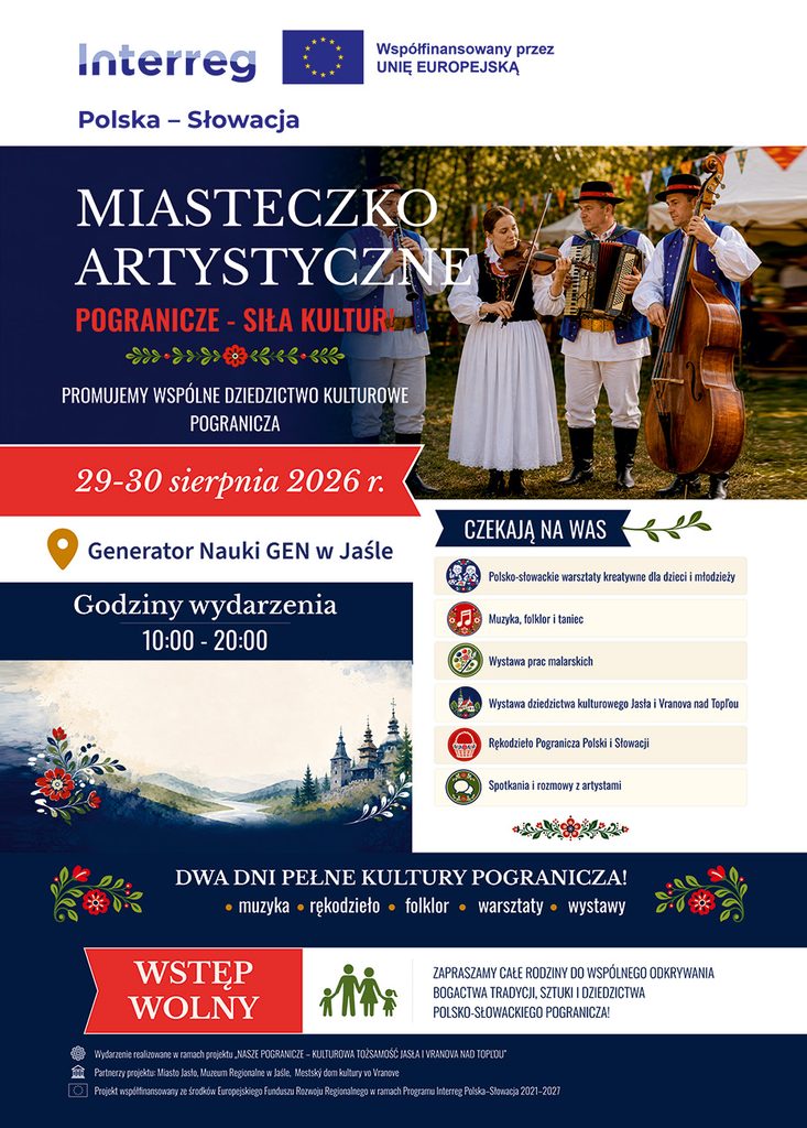 miasteczko artystyczne „pogranicze – siła kultury!” już 29–30 sierpnia w jaśle