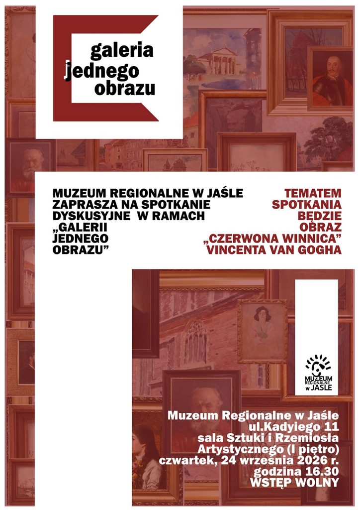 Plakat piątego spotkania "Galerii Jednego Obrazu"